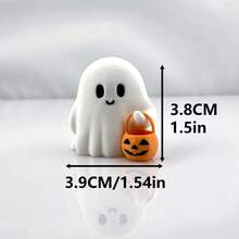 1个可爱树脂微笑南瓜摆件 - 迷人的树脂万圣节雕像桌面摆件，适合营造诡异的秋季氛围，完美契合万圣节女巫主题、万圣节装饰、季节性展示、奇趣设计房间装饰家居摆件家居微缩物件 - 彩色 - 查看 8