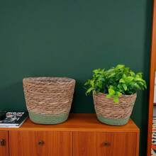 3 Packs, Plant Pots For Indoor Plants, Seagrass Planters, Planter Basket Indoor, Flower Pots Cover, Plant Containers, Natural