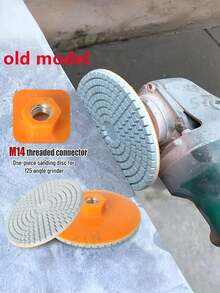 New And Old Models Randomly Sent Ceramic Tile Cutting Edge Polishing Disc M14 Angle Grinder Dry Polishing 100mm/80mm Marble Quartz Stone Chamfering And Edge Grinding 150# M14 Spiral Interface. Made Of High-Quality Diamond Sand And Resin - Multicolor - View 1