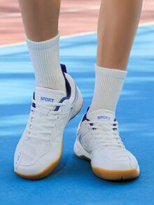 Zapatillas de bádminton para hombres, de nueva tela de malla transpirable, antideslizante, amortiguación de impactos, zapatillas deportivas duraderas para bádminton, tenis, entrenamiento de tenis de mesa