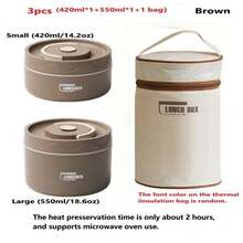 Cute Cherry 304 Stainless Steel Lunch Box Set With Insulated Bag,Large Capacity Portable Insulated Food Lunch Container Set With Thermal Lunch Box Separate Stackable Lunch Containe - Multicolor Lunch Box - View 18