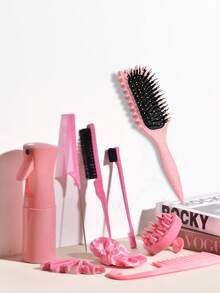 One Piece Curling Brush, Curling Comb With Tooth, Shapes And Defines Curls, Suitable For Men And Women, Reduces Pulling And Curl Separation, Designed By Candy Brush Beauty & Health Beauty Tools Hair Tools Combs Brushes Hair Brushes Things To Use On The Head School Supplies Combs Curling Combs Pretty Combs,Back To School,Travel Holiday Essentials,Hair Accessories For Women - Multicolor - View 11