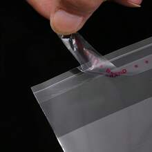 100pcs Transparent Self-Sealing Plastic Bags, OPP Packaging Bags, Reusable Seal, Perfect For Packaging Clothes, Artwork, Gifts, Jewelry, Decorative Packaging, Cards, Dustproof And Moisture-Proof, Suitable For Christmas. - Clear - View 6