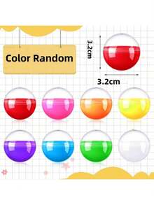 30 件胶囊自动售货机半透明圆形胶囊空，口香糖机胶囊散装派对礼品容器 - 复活节篮子填充物礼品皮纳塔填充物 DIY 工艺用品（不包括玩具），自动售货机，口香糖机，口香糖 - 隨機多色 - 查看 5