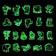 20 件山河经典夜光鞋饰套装，山海经典鞋配件 DIY 软橡胶鞋夹，PVC 装饰适用于可爱的夏季拖鞋、凉鞋、人字拖装饰 DIY 可爱靴子配件婚鞋新娘高跟鞋