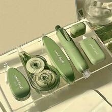 Set de 5 piezas de cintas correctoras - Corrección de errores instantánea, diseño de múltiples estilos, material PET, adecuado para escuelas y oficinas, útiles escolares, artículos de papelería esenciales para la temporada de regreso a clases