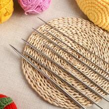 22 件编织针、DIY 手工钩针工具、编织用品、适合初学者的不锈钢单点编织套件、长而轻的编织针、各种尺寸的金属羊毛编织针，直径范围从 2 毫米到 8 毫米（0.078 英寸到 0.314 英寸）。 - 銀色 - 查看 4