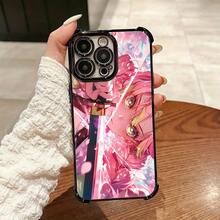 Funda de Teléfono de Personaje de Espadachín de Anime Rosa para iPhone 16 15 14 13 12 11 Pro Max X XR XSMAX 8 7 Plus, Cubierta Trasera Transparente Suave a Prueba de Golpes - transparente - Ver 8