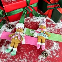 1pc Cute Gingerbread Man Window Curtain Clip, Christmas Party Decor, Indoor Decoration, Hotel/Shop Window Accessory Home Decor Christmas Decorations Room Decor Christmas Decorations Home