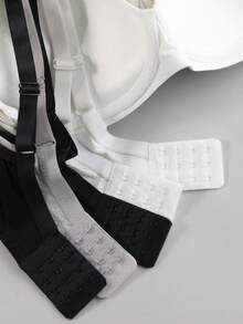 5pcs/Set Solid Color Underwire Bras, Sexy & Comfortable Push-Up Bras - Unpadded, Adjustable Straps - Multicolor - View 7