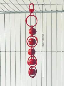 1 件彩色铃铛吊坠鸟玩具，鸟笼装饰玩具，鹦鹉咬玩具，鸟笼吊坠，鸟类用品 - 彩色 - 查看 12