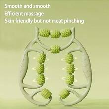 1 件滚轮按摩器、腿部揉捏和放松设备，带 PP 滚轮、瑜伽滚轮，用于大腿肌肉放松健身器材健身房配件、运动、健身房、家庭锻炼、按摩器、按摩瑜伽训练设备 U 型普拉提肌肉放松滚轮