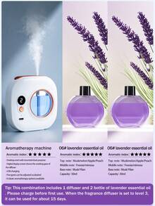 جهاز نشر العطور المنزلي، جهاز أروماثيرابي قابل للشحن، رذاذ أروماثيرابي كهربائي قابل للتثبيت على الحائط، مع إضاءة محيطة ملونة. يحتوي على 5 أوضاع عمل قابلة للتعديل و6 روائح أروماثيرابي للاختيار منها. الروائح طازجة وطبيعية، ويمكن وضعه في غرفة النوم أو غرفة المعيشة أو المكتب أو الحمام