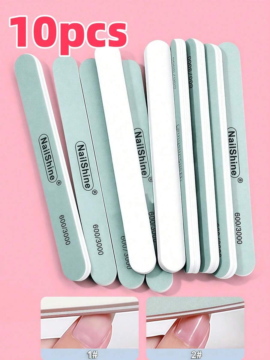 20pcs Nail Buffing Blocks Set, Nail Polishing Blocks Suitable For Natural Acrylic Nails, Nail Polisher, Nail File, Natural Nail Care Tools, 600-3000 Grit, Professional Nail Salon Nail Friction Strips, Buffing Blocks, Washable, Double-Sided Grinding, Nail File Tools - Multicolor - View 1