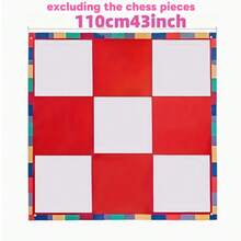 43 英寸巨型井字游戏套装，包含 43 英寸游戏板和 6 个 7.8 英寸游戏棋子，可进行多人互动挑战，适合团队建设、合作娱乐、家庭聚会、户外活动、海滩娱乐 - 彩色 - 查看 11