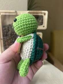 1pc Laser Engraved Personalized Inspirational Crocheted Turtle Figurine, Great As Party, Birthday, Christmas Fun Gift,Multi-Functional,Reusable,Ornamental,Exquisite,Stylish,Soft,Adorable,Colorful,Cute,Funny,Custom,Personalized,Customized,Unique,Ideal Gifts For Her,Ideal Gifts For Him,For Anniversaries,For Birthdays,Customized Creative Ornament,Easy Comfort,2025 Halloween Accessories,Toys & Games - Multicolor - View 7