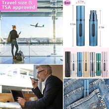 Refillable Perfume Atomizer Travel Bottle 5ml Leakproof Luxury Travel Perfume Refillable Bottle, Portable Perfume Atomizer Black - 藍色 - 查看 6