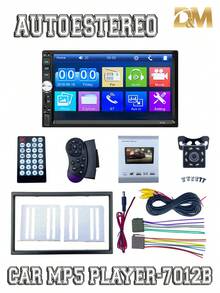 CAR MP5 PLAYER 7012B 7" HD TOUCH SCREEN BT/FM/TF/USB MP5/MP4/MP3 CAMARA DE REVERSA,auto estereo de pantalla,Pantalla central multimedia CarPlay para automóviles, radio, Bluetooth, estéreo, reproductor integrado. - Negro - Ver 9