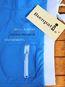 Sunga Boxer - Modelo Highway - Proteção UV50 - Com Bolso - Forro completo - Original Bienpati - Moda praia - Dryfit - Mini boxer - Moda Masculina - Praia - Academia - Fitness - Azul - Visão 6