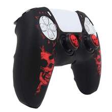 Nuova cover protettiva per controller Playstation 5 a forma di teschio, RALAN 1 custodia protettiva per controller + 2 cappucci personalizzati per levette analogiche - Multicolore - Visualizzare 6