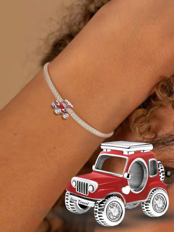 1 st hänge i 925 sterlingsilver med pärlor, lämpligt för kvinnor, armband, gör-det-själv-smyckestillverkning och dagliga accessoarer, lämpligt för flickor