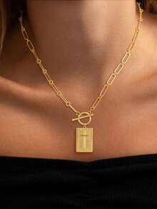 Goldene und silberne Kreuz-Anhänger Halskette für Frauen, Kreuz-Charm Halskette mit Schiebeverschluss, zierliche Büroklammer-Kette religiöser Schmuck als Geschenk für christlichen Glauben, Taufe, Erste Kommunion - Verschiedenfarbig - Übersicht 1