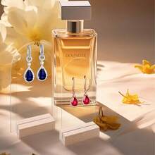 亚克力耳环展示架、珠宝零售架、拱形亚克力耳环架、实心和空心亚克力标牌、带木质底座的耳环、吊坠、耳环珠宝展示架 - 無色 - 查看 11