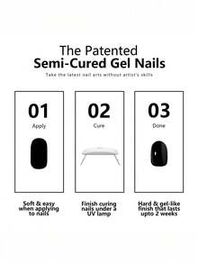 JKNART 20pcs/Set Semi-Cured Rose Red Nail Polish Stickers, Nail Art UV Gel Nail Wraps, Soak-Off Gel Nail Strips, Easy To Apply And Remove (Need UV Light) - Rusty Rose - View 9