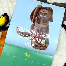 2026 Cat Lovers Calendar, 2026 Bath Cat Wall Calendar, Funny Desktop Calendar For Office, Home Decor, Secret Santa Claus Gifts - Cat - View 7