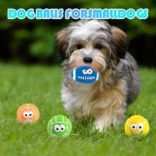 1 Pc Squeaky Dog Ball, Latex Rubber Dog Squeak Toys, 3.1'' Soft Bouncy Fetch Balls For Medium Small Pets Interactive Play, Teeth Cleaning Puppy Interactive Chew Durable Toy - Multicolor - View 7