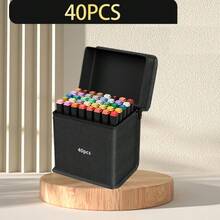 24/30/36/40/48/60/80/100/120/168 色双头艺术马克笔套装专业永久性素描马克笔适用于艺术绘画素描书法日记计划漫画设计学校用品万圣节礼物学校用品，返校