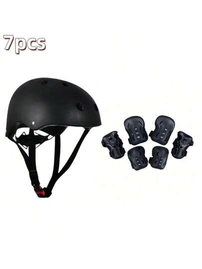 BAT DEICIDE Toddler Kids Helmet Adjustable, Protective Gear Set With Knee Elbow Wrist Pads For Boys Girls Age 5-9, Bike Skateboard Scooter Roller Skating Safety Equipment