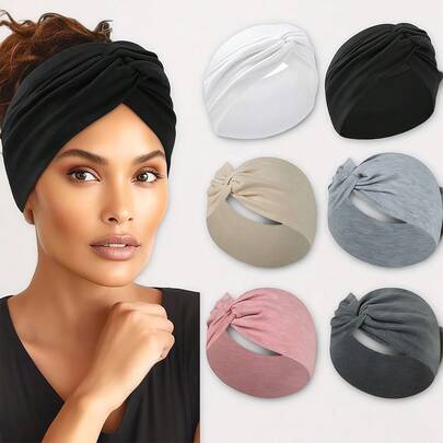 1 عبوة شريط رأس نسائي فائق العرض مقاوم للبرودة، ذو تأثير مانع للانزلاق والبرودة، وشاح رأس مربوط مانع للانزلاق، شريط رأس نسائي بطراز بوهيمي، إكسسوارات نسائية