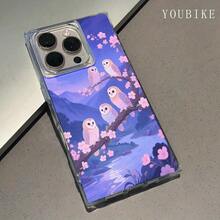 Funda tipo bloque con diseño de búho lunar. Compatible con los modelos 16 Pro, 16, 15 Pro, 14, 14 Plus, 13, 13 Pro, 12 Pro y 12 Pro. Funda transparente, resistente a golpes, con cobertura total y un diseño elegante y protector. - transparente - Ver 5