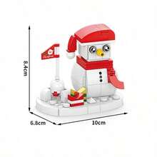 City Creative Winter Village Santa Boots Christmas Tree Model Building Blocks Christmas Gift, Winter Christmas Gingerbread House Reindeer Carriage Small Train Christmas Stocking Building Blocks New Year Gift, Home Decor Ornament, Suitable As Holiday Gift For Friends, Christmas Building Blocks - Multicolor - View 12