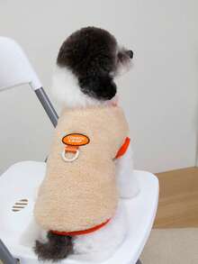 Plush Vest With Legs Sweatshirt Pet Clothes, Cartoon Multicolor Pet Apparel For Autumn/Winter