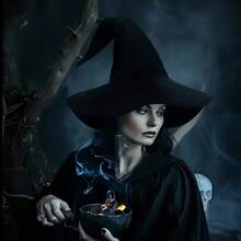 1pc Witch Hat, 15 Inch Large Witch Costume Hat, Suitable For Adults And Teens, Halloween Gift, Christmas Gift, New Year Gift, Easter Gift, Party Gift, Queue Toy 1, Novelty Cosplay Accessory, Halloween Costume Party, Christmas Costume Party, Carnival Magician Hat - Multicolor - View 3