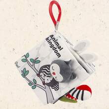 Black & White Cloth Book, Early Education Book With 3D Tail, Baby Won't Bite, Infant Cognitive Toy