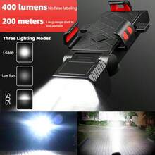 5-In-1 Bicycle Light: Rechargeable Power Bank, Horn, Fog Light, Front Light, Phone Holder, Suitable For Mountain Bikes, Lighting And Riding Gear - Multicolor - View 7