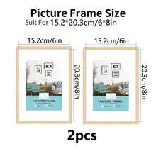 Bộ 3/2/1 khung ảnh gỗ, thích hợp để treo tường, kích thước có sẵn: 10x15, 15x20, 20x25 inch, khổ A4, khung gỗ màu, thích hợp để trang trí ảnh và làm quà tặng kỷ niệm. - Nhiều màu - Xem 13