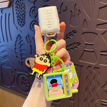 蜡笔小新趣味手摇动画翻书钥匙扣吊饰 - 动漫周边、手持卡通背包挂件、创意饰品、娃娃包配件 - 綠色 - 查看 1