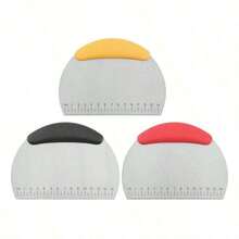 1 Piece Stainless Steel Dough Cutter Semicircular Scraper Scraper Household Silicone Baking Tool Cake Steamed Bun Dough - 黃色 - 查看 5