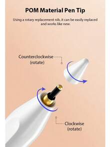 Este Stylus Capacitivo Universal é um Stylus Capacitivo Ativo para Telefones e Tablets. Feito de Liga de Alumínio de Alta Qualidade, Ele Vem com Duas Pontas Substituíveis e é Extremamente Durável. Ele Oferece Ampla Compatibilidade com Android e Apple iPads, Proporcionando Toque Preciso e Escrita Suave. Este Stylus Capacitivo de Alta Qualidade (Não Compatível com Tablets de Tela Resistiva e Eletromagnética) Não Requer Conexão com o Tablet.