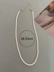 Sanrio 1pc Fashionable Elegant Minimalist Pearl Beaded Necklace