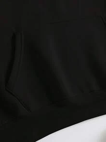 Customize Women's Fleece Suits, Add Your Own Photos, Customize Hooded Sweatshirts And Sweatpants, Customize Fall And Winter Fleece Suits, Original Custom Designs, Pockets And Drawstrings, Customize Fall And Winter Warm Thickened Hoodies, - Black - View 5