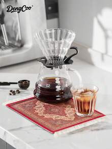 Dengcoo 1 件咖啡壶垫、流苏咖啡垫、咖啡杯垫、咖啡压垫、饮料垫、桌垫、餐垫、鼠标垫、防滑耐热垫 - 咖啡墊 - 查看 2