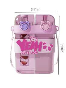 زجاجة مياه رياضية/خارجية سعة 760 مل/25.7 أونصة، جديدة لفصل الصيف ذات سعة كبيرة مزودة بكوب شرب مزدوج وقش، زجاجة مياه جميلة، كوب مياه محمول بتصميم كرتوني، مناسبة للرياضة والأنشطة الخارجية، طريقتي شرب للاختيار من بينهما، مناسبة للمدرسة والتخييم والتنزه