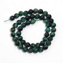 1 件天然绿虎眼石圆珠，多种尺寸珠子，复古闪亮绿色珠宝制作 DIY 珠子，适用于手链、项链、珠宝工艺品、装饰品、吊坠、批发珠子 - 綠色 - 查看 8