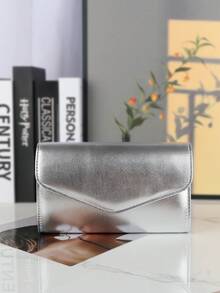 Túi xách nữ màu bạc thời trang hàng ngày, kiểu dáng thường ngày. - Bạc - Xem 1