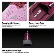 Women's Walking Shoes Cushion Comfortable ActiveBreeze Running Tennis Shoes Non-Slip Workout Gym Sports Athletic Breathable Fashion Sneakers - 紫色 - 查看 7